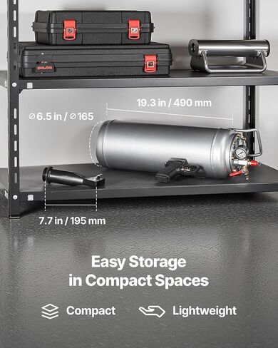 VEVOR Portable Tire Bead Seater, 2.6 Gal/10 L Air Bead Blaster, Handheld Tire Inflator Tool, 87-116 PSI Operating Pressure, Trigger Seating Inflator for Car, Compact SUV, Light Truck, E-Bike, RV, ATV in Saudi Arabia