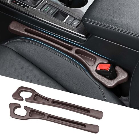 2 Pack Car Seat Gap Filler, Car Seat Gap Plug to Fill The Gap Between Seat and Console, Universal Car Seat Gap Filler Organizer Crevice Blocker Stop Things from Dropping in Saudi Arabia