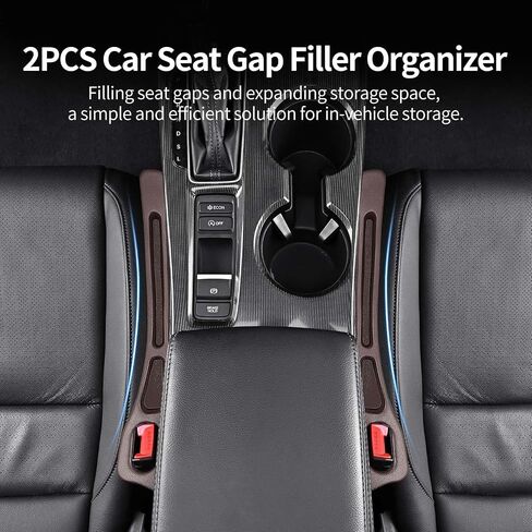2 Pack Car Seat Gap Filler, Car Seat Gap Plug to Fill The Gap Between Seat and Console, Universal Car Seat Gap Filler Organizer Crevice Blocker Stop Things from Dropping in Saudi Arabia