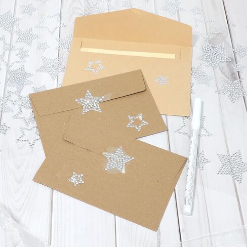 4 Sheets Self Adhesive Star Stickers Glitter Silver Star Stickers Rhinestone Stickers for Christmas Decal Decor Holiday Window Car Accessories Scrapbook (Silver) in Saudi Arabia