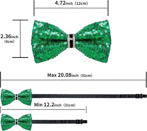 DiBanGu Sequin Bow Ties for Men Sparkly Bow Tie and Pocket Square Cufflinks Set Adjustable Pre-tied Bowtie Wedding Party in Saudi Arabia