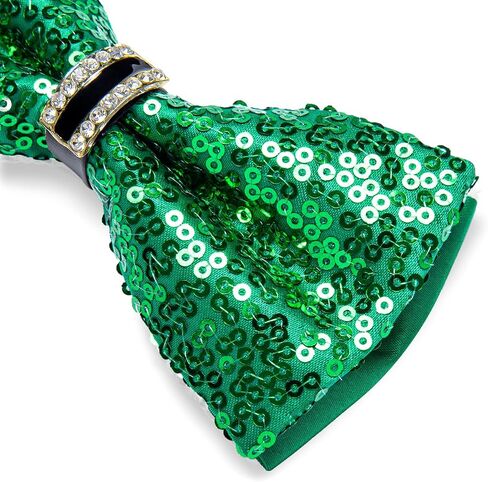 DiBanGu Sequin Bow Ties for Men Sparkly Bow Tie and Pocket Square Cufflinks Set Adjustable Pre-tied Bowtie Wedding Party in Saudi Arabia
