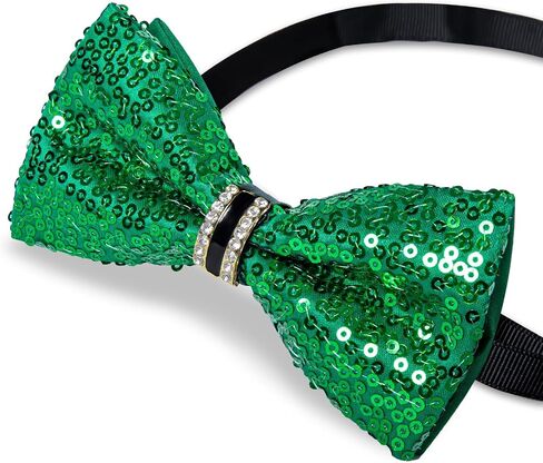 DiBanGu Sequin Bow Ties for Men Sparkly Bow Tie and Pocket Square Cufflinks Set Adjustable Pre-tied Bowtie Wedding Party in Saudi Arabia