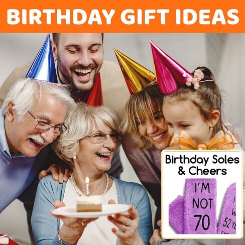 HAPPYPOP 70th Birthday Gifts for Women - Novelty Socks for 70 Year Olds, 70 Year Old Birthday Gifts Ideas in Saudi Arabia