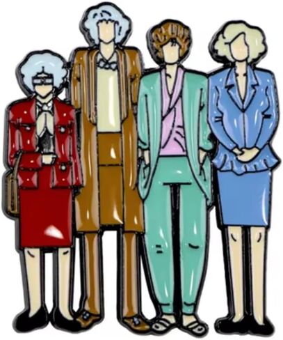 The Golden Girls Rose Dorothy Blanche Sophia Betty White Classic Comedy TV Show 1.6" Enamel Pin Badge in Saudi Arabia