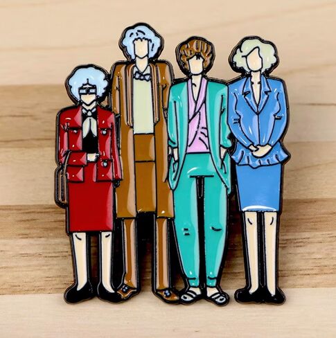 The Golden Girls Rose Dorothy Blanche Sophia Betty White Classic Comedy TV Show 1.6" Enamel Pin Badge in Saudi Arabia