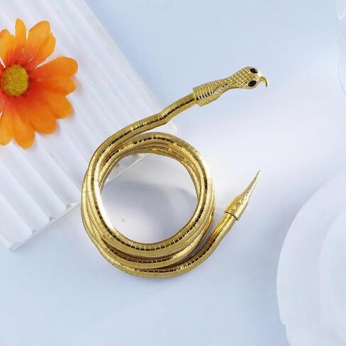 Medusa Costume Women Gold Silver Black Snake Necklace Adjustable Punk Bracelet Choker Flexible Snake Bracelets Halloween Witch Accessorie Jewelry in Kuwait