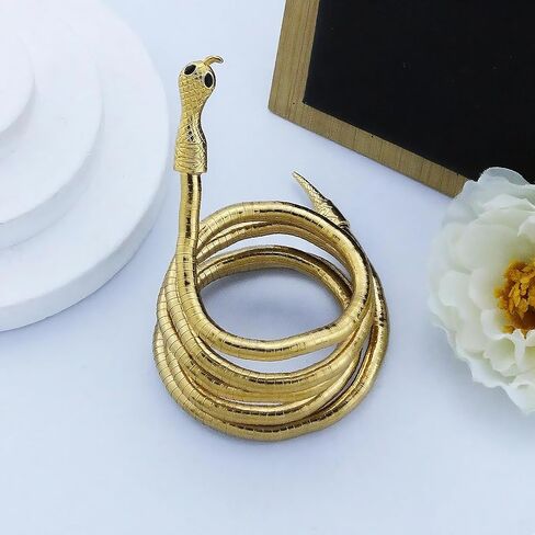 Medusa Costume Women Gold Silver Black Snake Necklace Adjustable Punk Bracelet Choker Flexible Snake Bracelets Halloween Witch Accessorie Jewelry in Kuwait