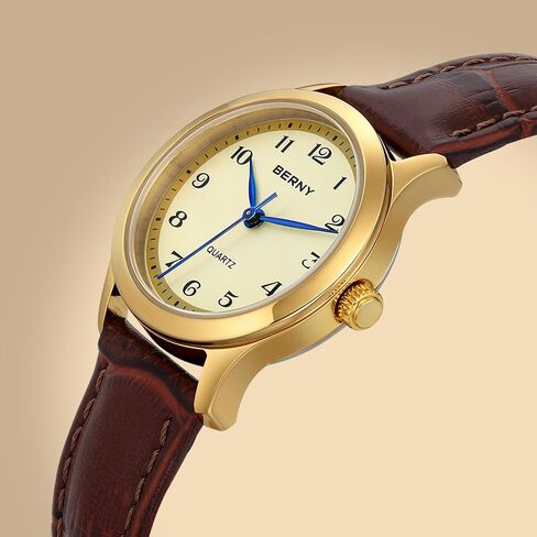 BERNY Dainty Gold Watches for Women Small Women's Wrist Watch Vintage Easy Reader Watch in Saudi Arabia