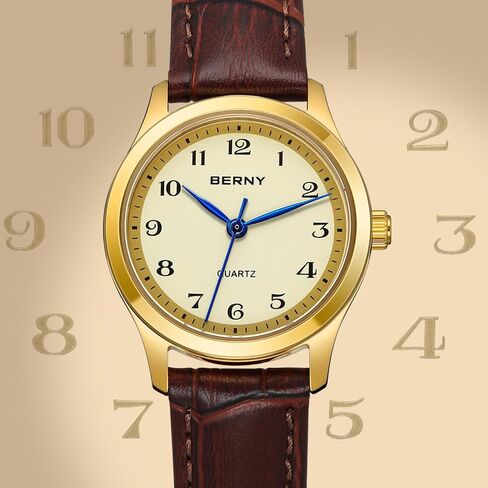 BERNY Dainty Gold Watches for Women Small Women's Wrist Watch Vintage Easy Reader Watch in Saudi Arabia