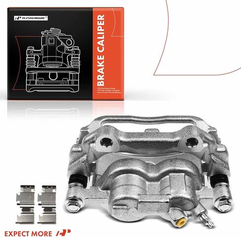 A-Premium Disc Brake Caliper Assembly with Bracket Compatible with Select Mercedes-Benz Models - X204 GLK250 2013-2015 L4 2.1L, X204 GLK350 2010-2015 V6 3.5L - Front Right Passenger Side in Saudi Arabia