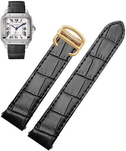 hooson Quick Release Leather Strap For Cartier Santos Classic Style WSSA0009 WSSA0010 WSSA0018 New SANTOS Watch Chain in Kuwait