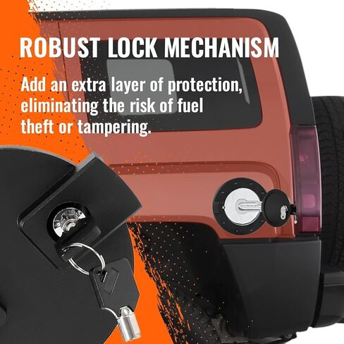 قفل باب الوقود متوافق مع 2003-2010 Hummer H3 وH3T غطاء خزان الغاز عالي التحمل من الألومنيوم والكروم الفضي in Kuwait