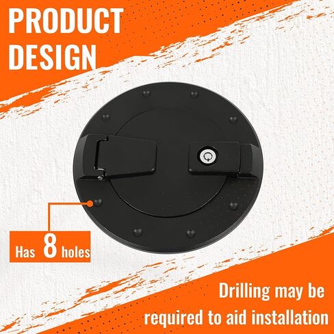 قفل باب الوقود متوافق مع 2003-2010 Hummer H3 وH3T غطاء خزان الغاز عالي التحمل من الألومنيوم والكروم الفضي in Kuwait