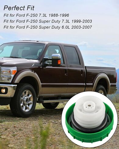 غطاء وقود الديزل غطاء الغاز مناسب لفورد شيفروليه جي إم سي F250 F350 HD Super Duty 6.0L 6.4L 7.3L 1988-2008 Silverado 2500 3500 HD 6.6L 2001-2021 Sierra 2500 3500 HD 6.6L 2001-2020، استبدل 10830D in Saudi Arabia