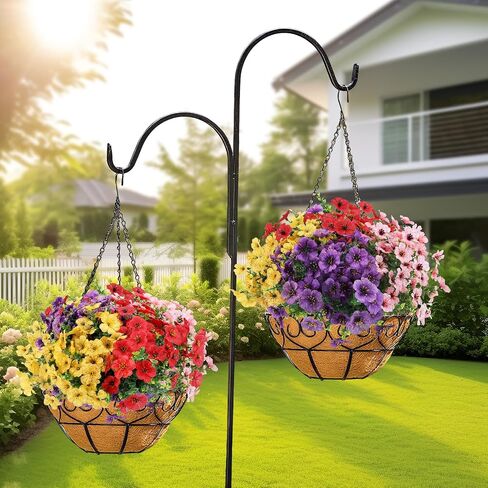 12 Bouquets Artificial Daisy Flowers, Purple Pink Fake Plants for Home Decor - Indoor Outdoor Patio Office Wedding Centerpieces, UV Resistant & Low Maintenance (Yellow) in Saudi Arabia