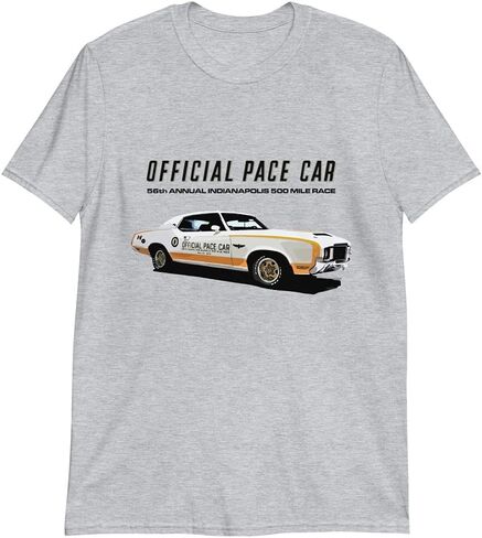 تي شيرت 1972 Olds Cutlass Pace Car 56th Indianapolis 500 Mile Race بأكمام قصيرة للجنسين in Saudi Arabia