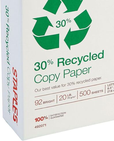 Staples 580336 30% Recycled 11x17 Paper 20 lbs 92 Bright 500/RM in Kuwait