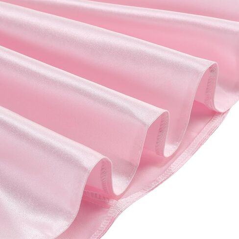 Flower Girl Dress Satin V-Back Flutter Sleeve Pageant Communion Bowknot for Wedding Birthday Guest Party Gown in Kuwait