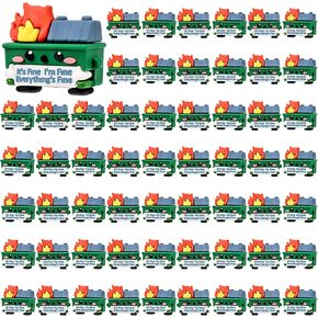 30 Pcs Dumpster Fire-Mini Trash Shape with Fire Figurines Emotional Support Dumpster Fire Desk Accessories-Appreciation Gifts for Employee Coworker Teacher Graduate Nurse(Green) in Saudi Arabia