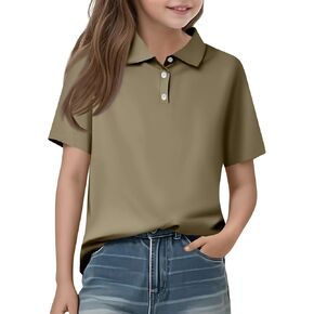 Girls' Polo Shirts Short Sleeve School Uniform Classic Soft Top in Kuwait