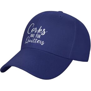 Corks are for Quitters Baseball Cap Adjustable Solid Color Curved Peaked Cap Unisex Black in Kuwait