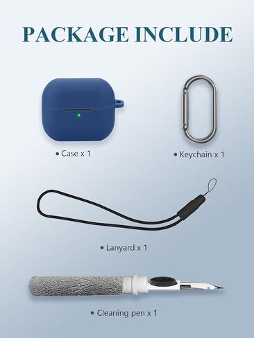 Case for Samsung Galaxy Buds 3/Buds 3 Pro AI True Wireless Bluetooth Earbuds, Soft Silicone Protective Portable Scratch Shock Resistant Shell with Cleaner Kit & Carabiner & Lanyard，Pink in Kuwait