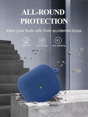 Case for Samsung Galaxy Buds 3/Buds 3 Pro AI True Wireless Bluetooth Earbuds, Soft Silicone Protective Portable Scratch Shock Resistant Shell with Cleaner Kit & Carabiner & Lanyard，Pink in Kuwait