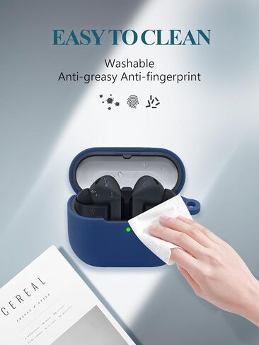 Case for Samsung Galaxy Buds 3/Buds 3 Pro AI True Wireless Bluetooth Earbuds, Soft Silicone Protective Portable Scratch Shock Resistant Shell with Cleaner Kit & Carabiner & Lanyard，Pink in Kuwait