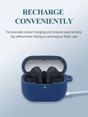 Case for Samsung Galaxy Buds 3/Buds 3 Pro AI True Wireless Bluetooth Earbuds, Soft Silicone Protective Portable Scratch Shock Resistant Shell with Cleaner Kit & Carabiner & Lanyard，Pink in Kuwait