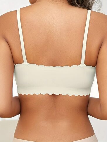 Women's Solid Color Wavy Edge Wireless Bra Stylish Underwear Sexy and Comfortable in Saudi Arabia