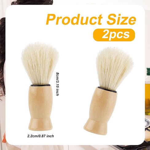 2pcs Furniture Salve for Leather, Wooden Furniture Oil Brush with Comfortable Handle Durable Salve Brushing Tool for Leather Wood, Protect & Avoid Scratches in Saudi Arabia