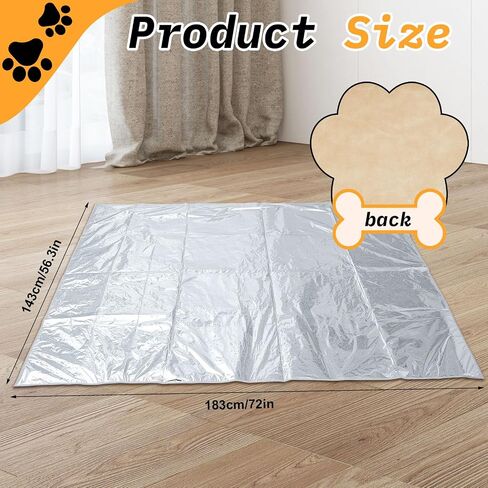 Pet Deterrent Mat to Keep Dogs Off Bed Couch and Furniture 72x56.3x0.04in Pain Free Couch Mat Non Electric Pet Repellent Mat Cats Dogs Couch Cover to Keep Pets Off Sofa Couch (Khaki) in Saudi Arabia