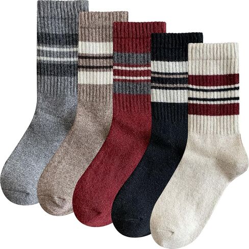 Daphene Womens Trendy Cute Wool Socks | Winter Thick Warm Holiday Gifts | Cartoon Design Comfortable Non-Slip | Multi-Color in Saudi Arabia