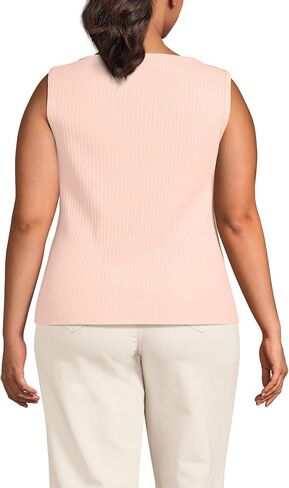 Lands' End Women's Sleeveless Pointelle Rib Boat Neck Tank in Saudi Arabia