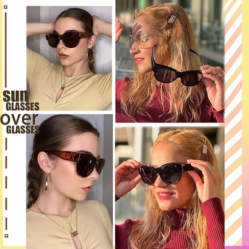 GEGURI Fit Over Glasses Polarized Sunglasses for Women & Men, Stylish Cat Eye Design Sun Glasses 100% UV Protection in Saudi Arabia