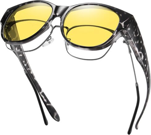 GEGURI Fit Over Glasses Polarized Sunglasses for Women & Men, Stylish Cat Eye Design Sun Glasses 100% UV Protection in Saudi Arabia