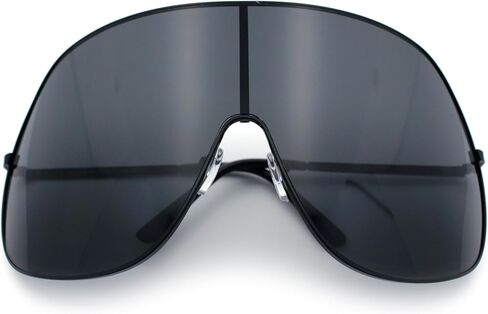 نظارات شمسية ذات حافة معدنية منحنية مقاس XXL كبيرة الحجم in Kuwait