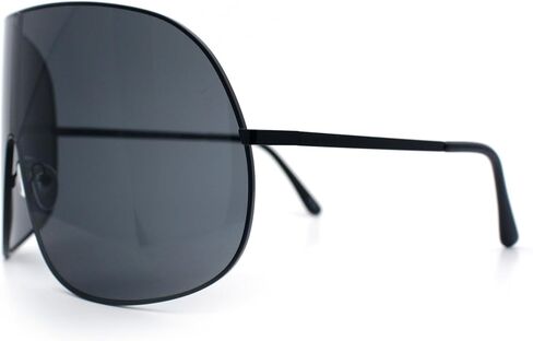 نظارات شمسية ذات حافة معدنية منحنية مقاس XXL كبيرة الحجم in Kuwait