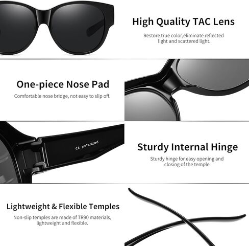 نظارات شمسية مستقطبة تناسب أكثر من GEGURI للنساء والرجال، نظارات شمسية أنيقة بتصميم عين القطة حماية 100% من الأشعة فوق البنفسجية in Kuwait