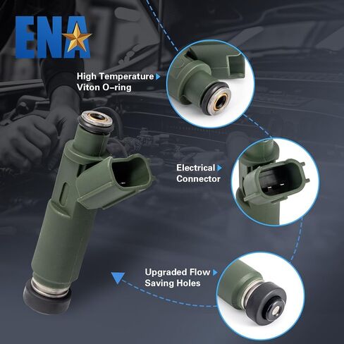 ENA Fuel Injector for FJ415 1550340 1581511 16290 2325022040 84212248 Compatible with Toyota Corolla Chevrolet Pontiac Prizm Vibe Celica Matrix MR2 Spyder l4 1.8L 2000-2003 2004 2005 2006, Set of 4 in Saudi Arabia