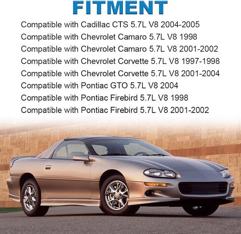 حاقن الوقود JDMON متوافق مع كاديلاك CTS 2004 2005، شيفروليه كامارو 1998 2001 2002، كورفيت 1997 1998 2001-2004، بونتياك GTO 2004، فايربيرد 1998 2001 2002 استبدال FJ647 0280155931 in Saudi Arabia