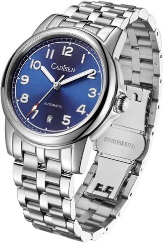 CADISEN Watch Men Automatic Mechanical Stainless Steel Genuine Waterproof Business Wristwatch in Saudi Arabia