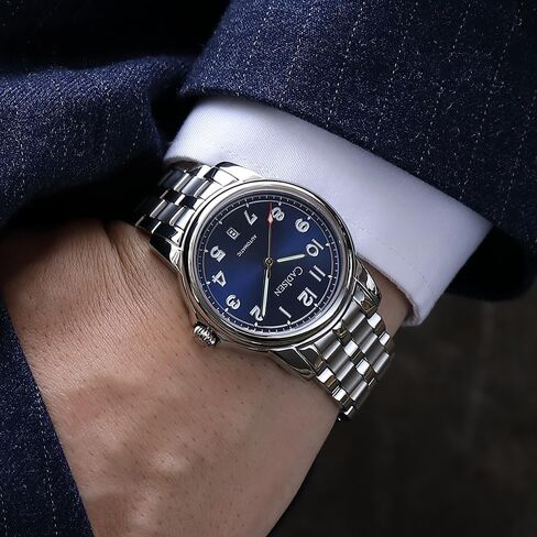 CADISEN Watch Men Automatic Mechanical Stainless Steel Genuine Waterproof Business Wristwatch in Saudi Arabia