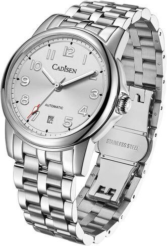 CADISEN Watch Men Automatic Mechanical Stainless Steel Genuine Waterproof Business Wristwatch in Saudi Arabia