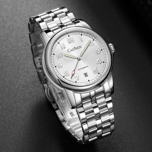 CADISEN Watch Men Automatic Mechanical Stainless Steel Genuine Waterproof Business Wristwatch in Saudi Arabia