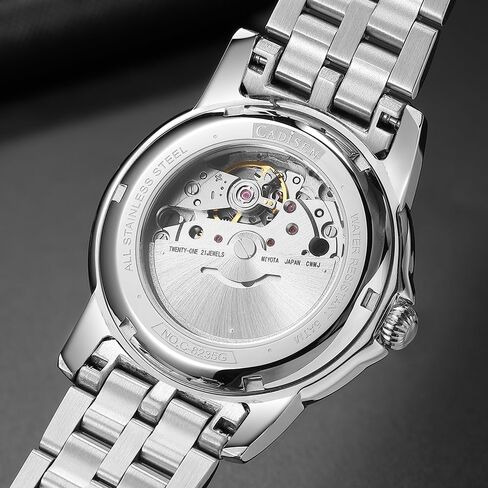 CADISEN Watch Men Automatic Mechanical Stainless Steel Genuine Waterproof Business Wristwatch in Saudi Arabia