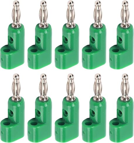 Sonew 10pcs 4mm Banana Plug Solderless Stackable Banana Plug Connectors J.10026(Black) in Saudi Arabia