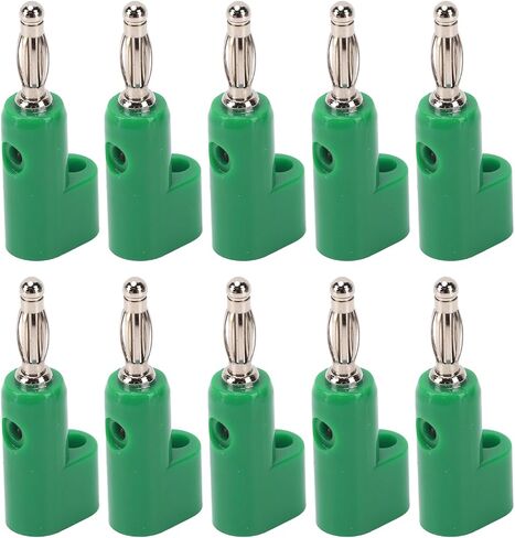Sonew 10pcs 4mm Banana Plug Solderless Stackable Banana Plug Connectors J.10026(Black) in Saudi Arabia