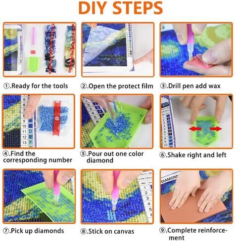 Ginfonr DIY 5D Diamond Art Kits for Adults, Eagle Diamond Painting for Adults, Diamond Art Eagle Full Drill, Diamond Art Kits Embroidery Rhinestone Craft for Home Wall Decor 12 * 16 Inch in Kuwait